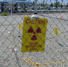 Caution High radiation area sign.