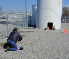Inspectors often use the crank-out method when working with radioactive sources.