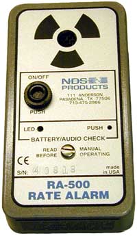 Audible alarm rate meters are very simple lookin with just an on/off switch to control. There is no visual readout.