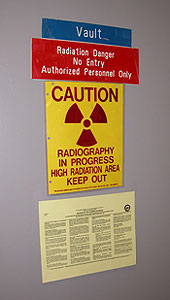 Caution signs must be posted in high radiation areas.