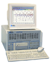 Computers are used to image and evaluate the acoustic emission results.
