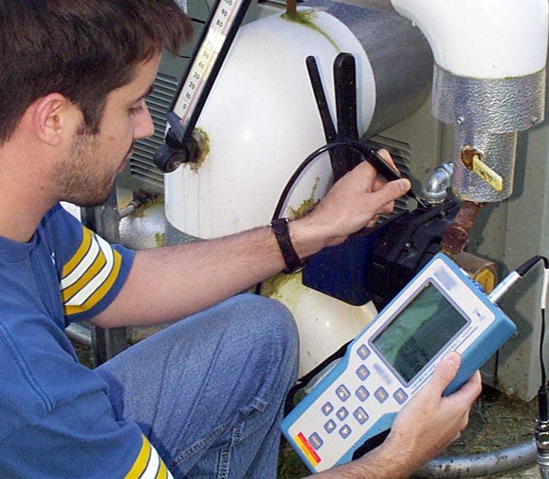 Inspectors use eddy current testing to measure the conductivity of materials.