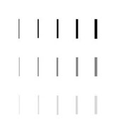Qualities such as line thickness and color contrast play roles in the detectibility of defects.