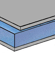 Radiographic film consists of three layers.