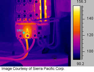 Thermal images can reveal hot spots in systems.