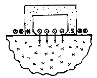 Tangential field EMATs excite polarized longitudinal waves that propagate normal to the surface. This is because the North-South axis of the magnet in the transducer is parallel to the surface.