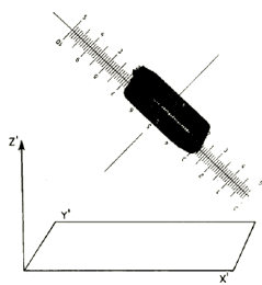 In the photomicrograph of copper wire segment titled at 45ƒ and embedded in thermoplastic