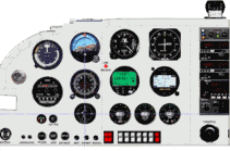  Image of an airplane navigation panel