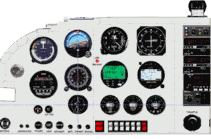 Image of an airplane navigation panel