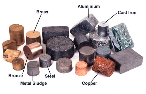 There are many types of metal with different colors, densities, and other material properties.