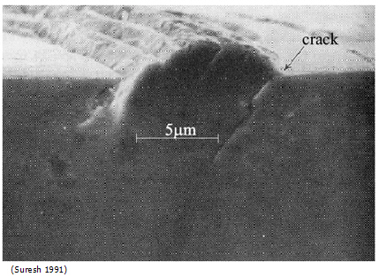 Though slip bands are small regions, they often initiate cracks where they meet the uniform grain surface.