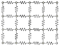 Elasticity is usually modeled as a series of springs and masses.
