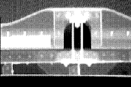 An X-ray image of a machine part